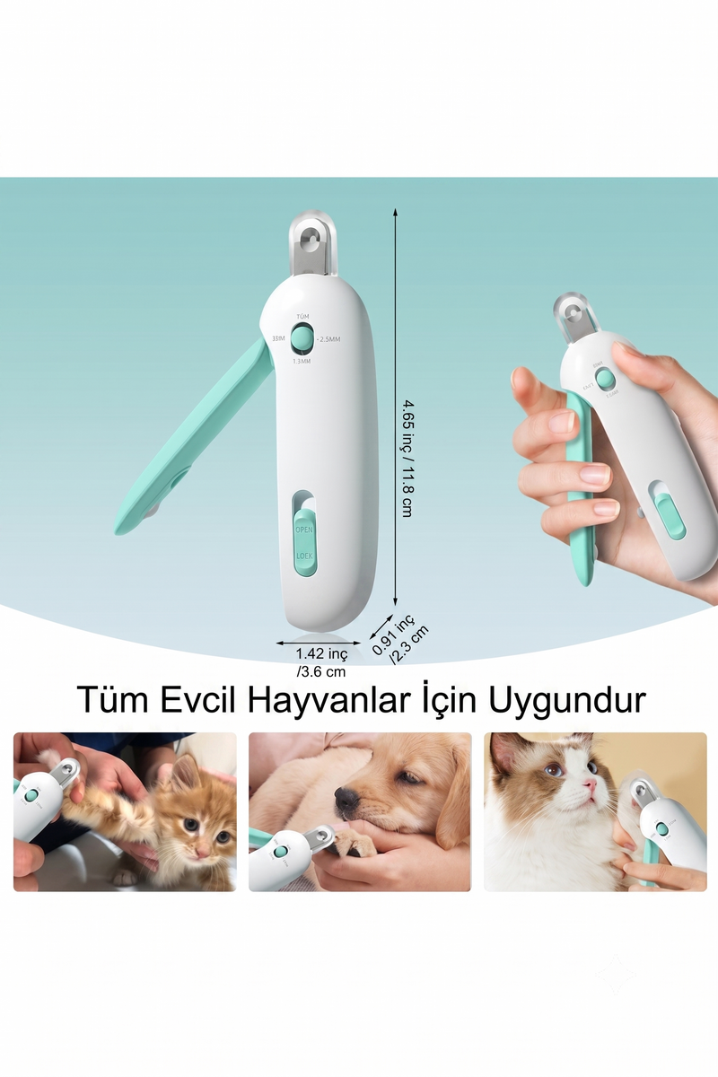 MİYAVHAV Törpülü Hazneli Ayarlanabilir Kedi Köpek Tırnak Makası