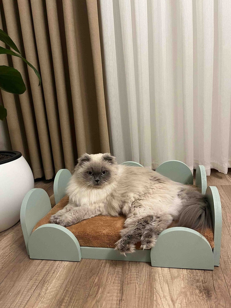 MİYAVHAV İskandinav Tarzı Kedi Yatağı-Kedi Yatağı-Peluş ve Süngerli Kedi Yatağı