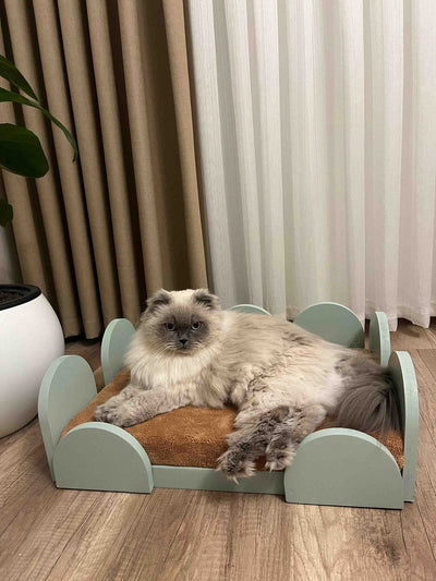 MİYAVHAV İskandinav Tarzı Kedi Yatağı-Kedi Yatağı-Peluş ve Süngerli Kedi Yatağı