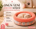 MİYAVHAV 50 cm Yuvarlak Kedi Yatağı- Küçük Irk Köpek Yatağı- Kedi Simit Yatağı