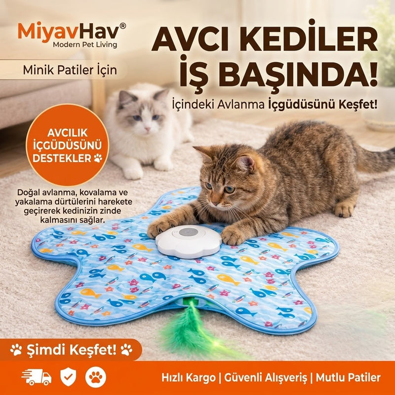 MiyavHav AvcıPati Otomatik Dönen Av ve Egzersiz Minderi