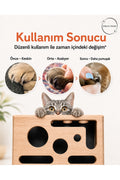 Kedi Tırnak Törpüleyen Tırmalama ve Oyun Kutusu Ahşap Kedi Zeka Oyuncağı