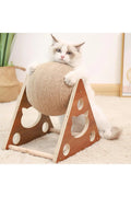 MİYAVHAV PETSHOP Ahşap Ipli Kedi Oyuncagi Topu Kedi Tırmalaması